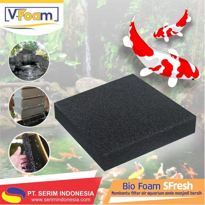 KAPAS BUSA BIO FOAM FILTER AQUARIUM / KOLAM UKURAN 50CM X 50 CM X 5 CM [ JUMBO ]