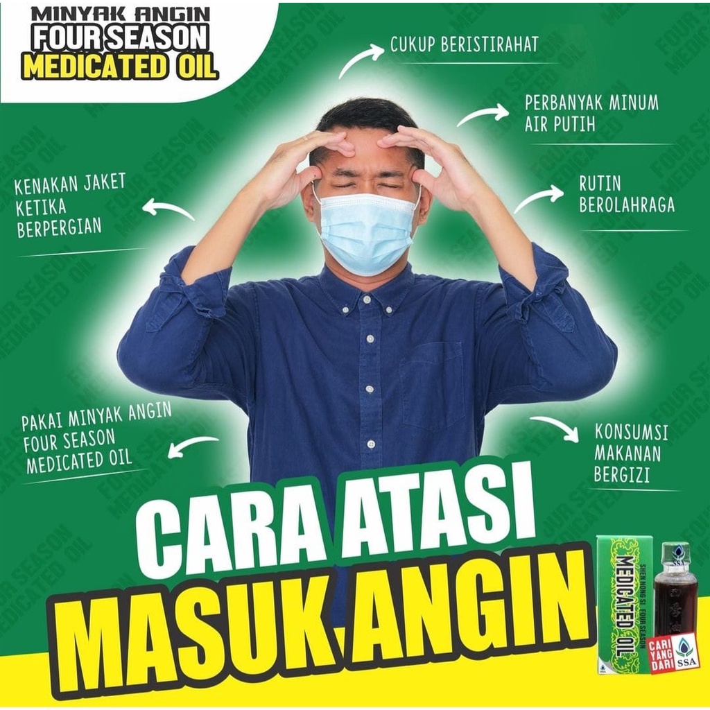 Medicated Oil Four Season Melegakan Nafas Hidung Tersumbat  Obat Mual Kembung Mual Digigit Serangga