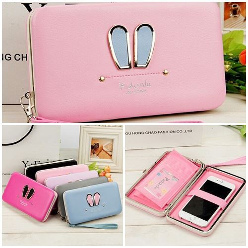 BJ21319 - BLACK/GRAY/PINK/ROSE/VIOLET - DOMPET IMPORT TERMURAH JAKARTA JTF1319