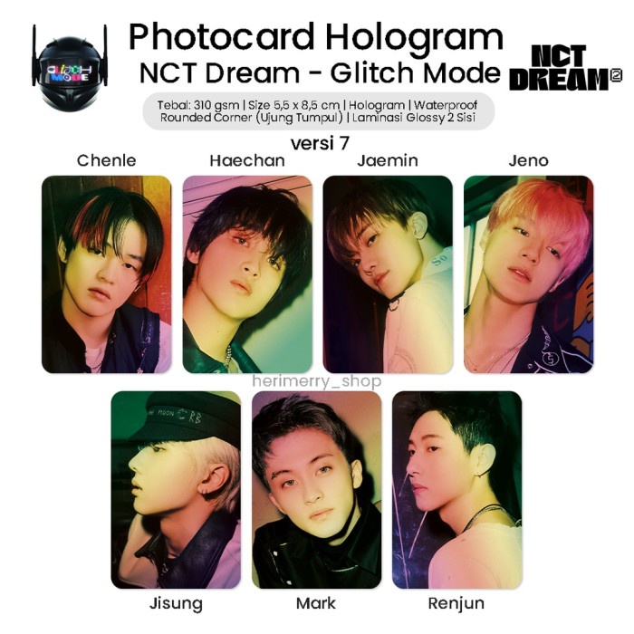 Must Have Photocard Nct Dream Glitch Mode Hologram - Photo Card Premium Unoffici Termurah
