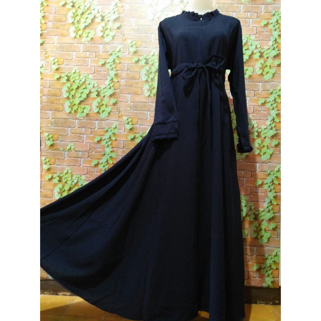 GAMIS  WOLFIS wolvis woolpeach abaya dress syari busana muslim baju remaja longdress Size M
