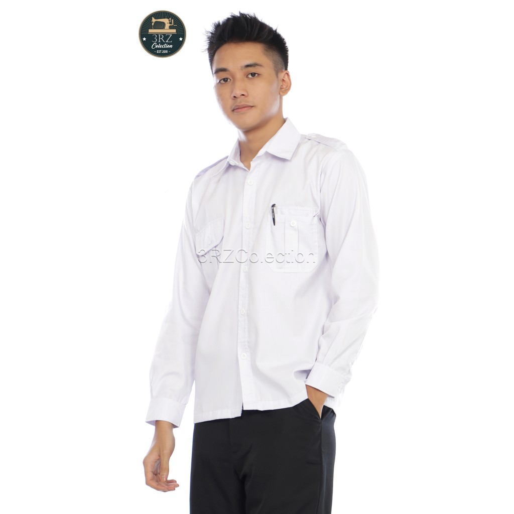 Baju Kemeja Pdh Putih Lengan Panjang Baju pdh/Pdl tangan Panjang Pegawai Negeri Atasan Putih formal