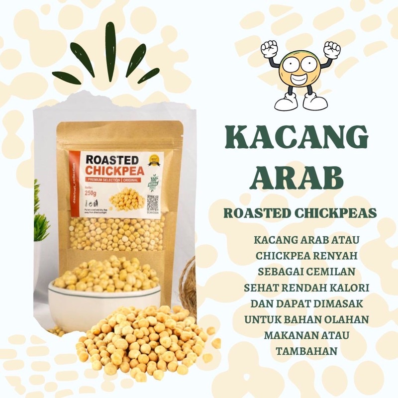 Kacang Arab Chikpeas Roasted  500 GRAM / Kacang Jagung