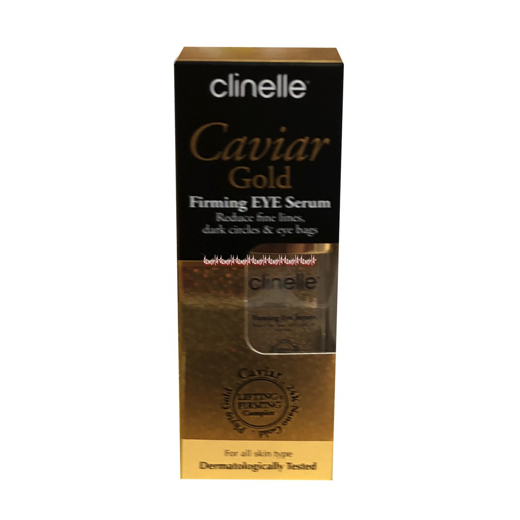 Clinelle Cavier Gold Firming Cleaner Eye Serum 15ml Caviar Extract memperlambat proses penuaan