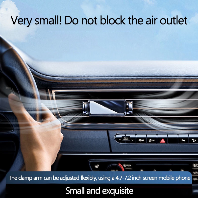 Mukava Outlet udara mobil braket ponsel listrik Aluminium alloy dashboard navigasi mobil braket telepon mobil pintar