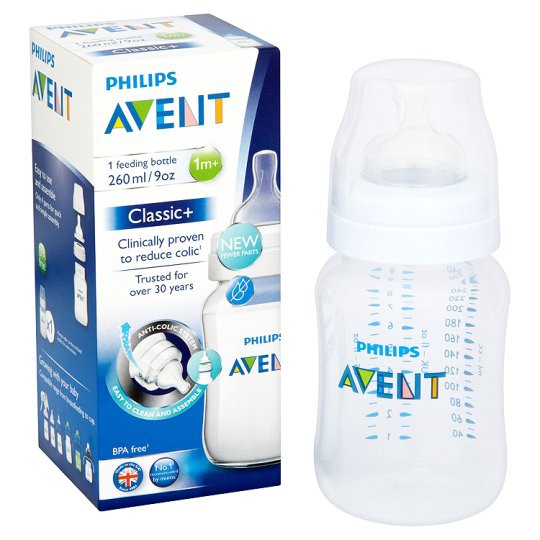 PHILIPS AVENT BABY CLASSIC BOTTLE 260ML SINGLE PACK/ BOTOL SUSU DOT BAYI