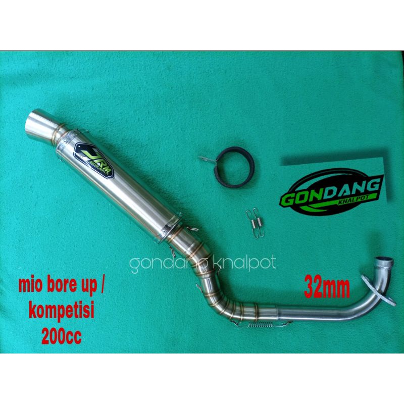 KNALPOT JRM MIO BORE UP / KOMPETISI 200cc stainless