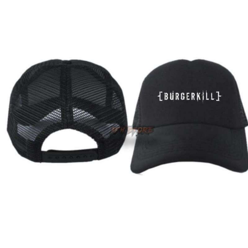 TOPI TRUCKER JALA BURGERKILL DISTRO METAL MUSIK PREMIUM UNISEX