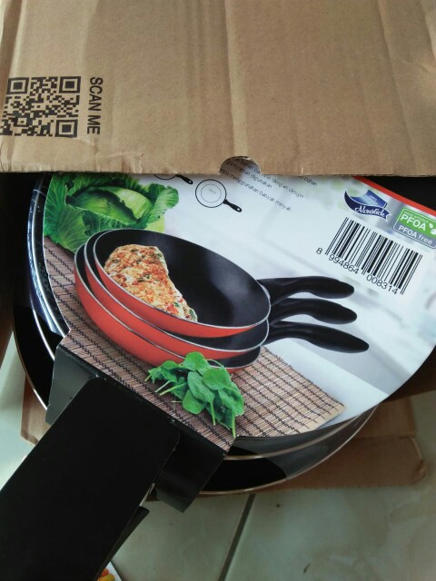 Kirin Ganda Set 3 In 1 Frypan 20cm + 22cm + 24cm Perlengkapan Masak