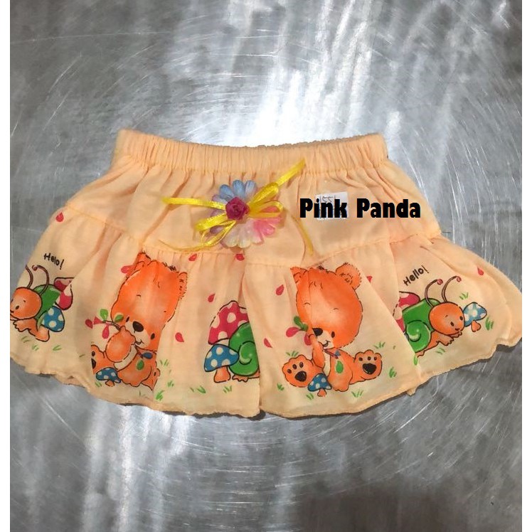 1PCS ROK BAYI WARNA SABLON Bahan Polyster Kembang Motif Bear Polyster 12 - 24 Bulan