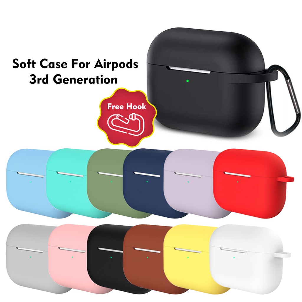 Case / Casing MB_Pods 3rd Generation (Premium Silicone Softcase + Free Hook)