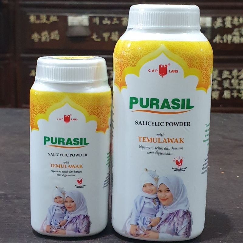 Cap Lang PURASIL Salicylic Powder 60g 30g Bedak Tabur dengan Temulawak