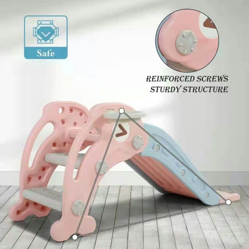 Mainan Anak TK Kecil Perosotan + Ring Basket Dolphin Lumba-Lumba