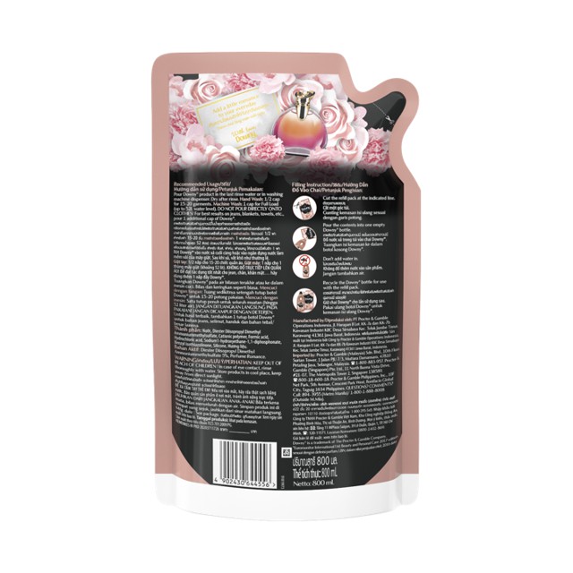 Downy Pelembut Pakaian Romance Refill 800ml P&G