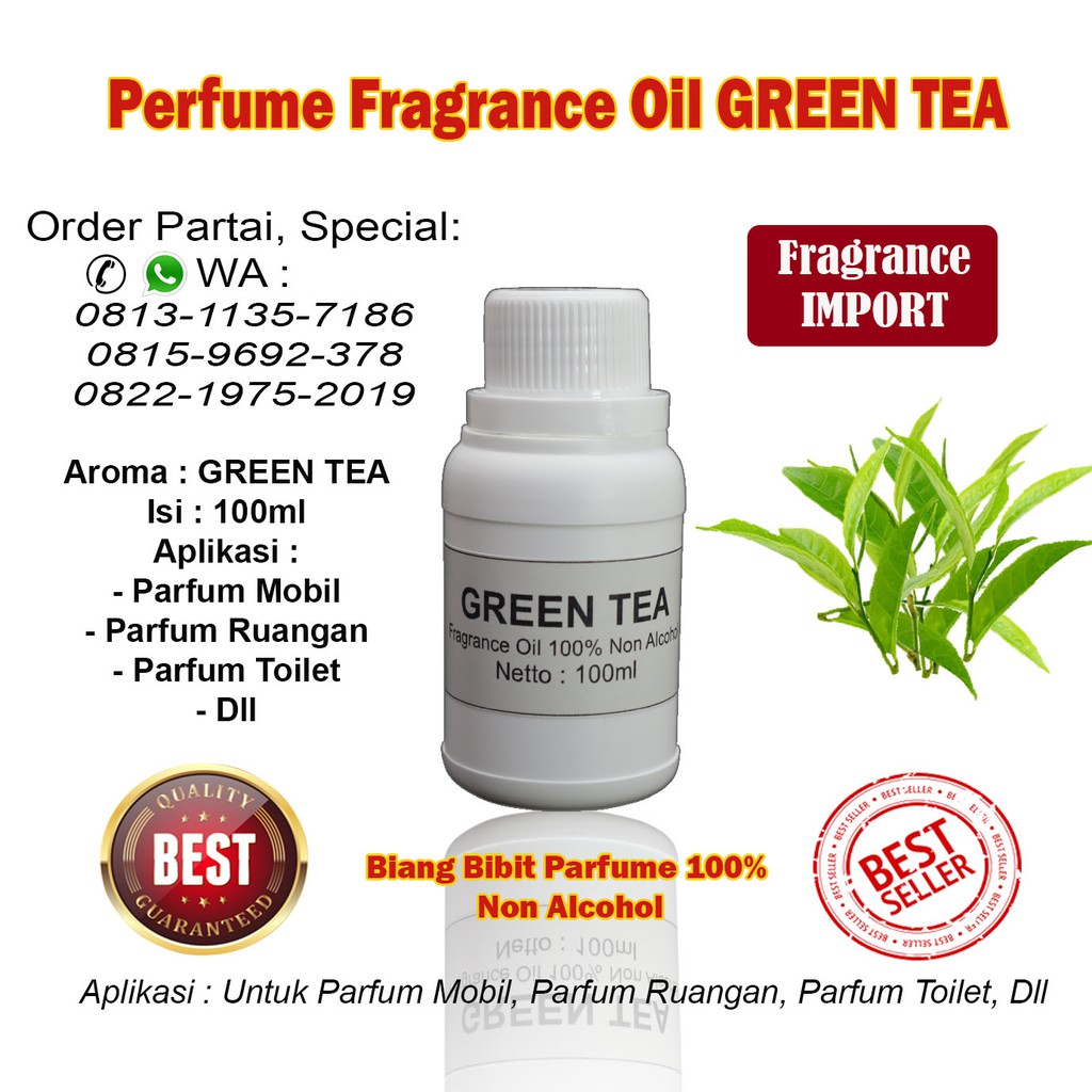 Bibit Biang Parfum Aroma GREEN TEA 100ml / Parfum GREN TEA  / PENGHARUM GREEN TEA / PEWANGI GREN TEA