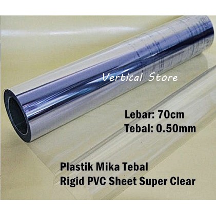 

Plastik PVC Mika Kaku Bening Lebar 70 cm Tebal 0.50mm