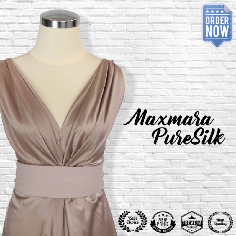 [NEWEST ARRIVAL] MAXMARA PURE SILK SATEEN PREMIUM KAIN ORIGINAL SATIN MAXMARA TERMURAH FURING KEBAYA DRESS BRIDESMAID PER 0.5M