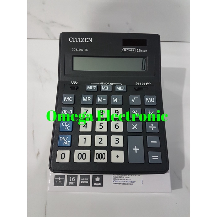 

Original Citizen Calculator Cdb1401 - Kalkulator Meja Office 14 Digits
