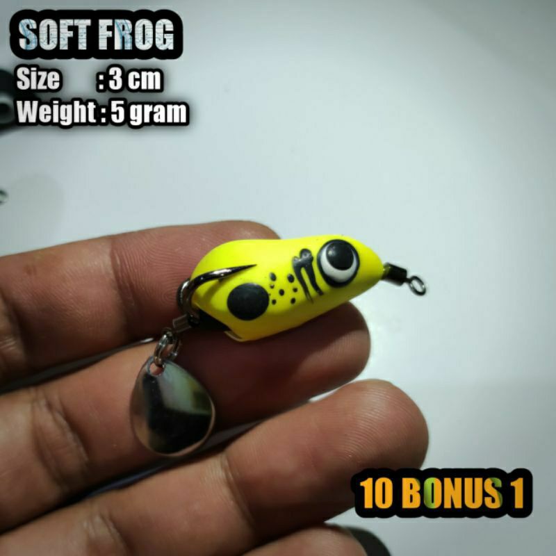 Soft Frog Lure 3cm Umpan Pancing Casting Kodok Karet