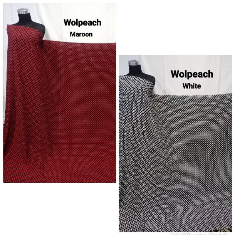 Obral kain Wolfis monalisa / wolpeach / bahan gamis meteran murah