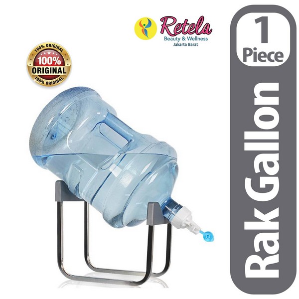 Rak Kaki Galon air / Dudukan Untuk Galon dan Keran(T=28cm) Silver #70