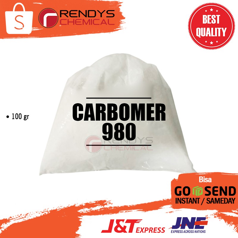 Carbomer 980 / Carbopol 980 / Bahan Kosmetik / Pengental / Pembentuk Gel 100gr