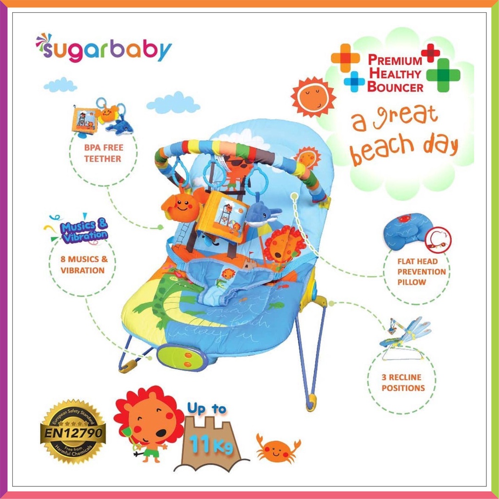 SUGAR BABY PREMIUM BOUNCER 3 RECLINE | SUGARBABY BOUNCER ( FREE BUBBLE WRAP )