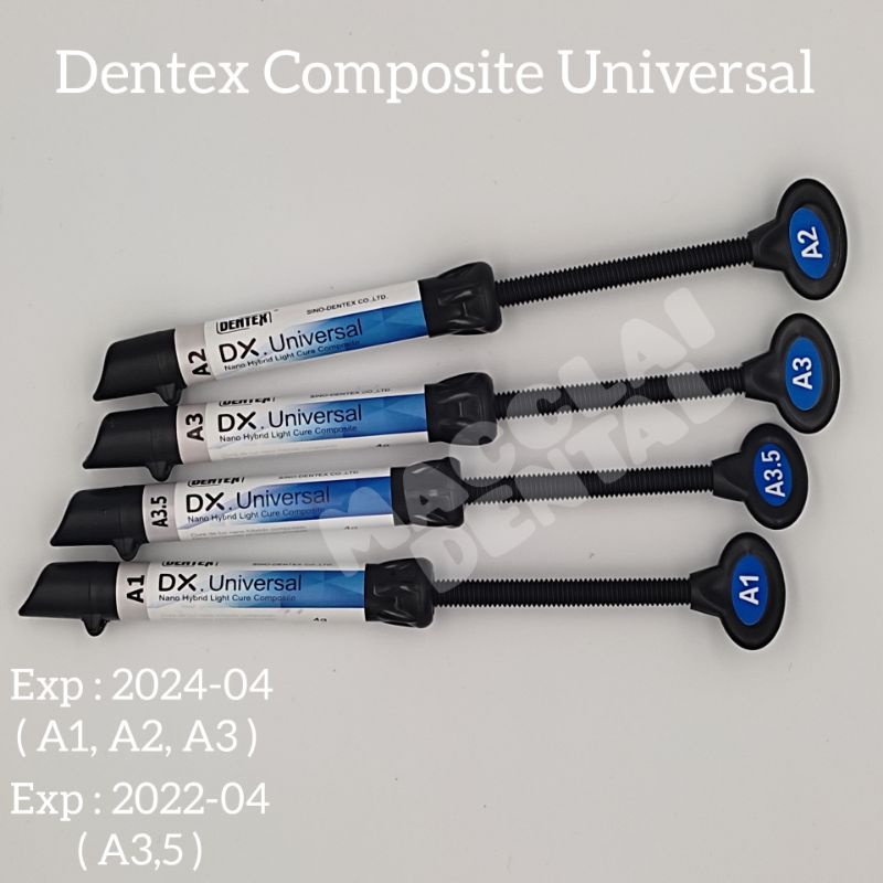 DENTAL COMPOSITE KOMPOSIT DENTEX NANO HYBRID A3,5 A3 A2 A1