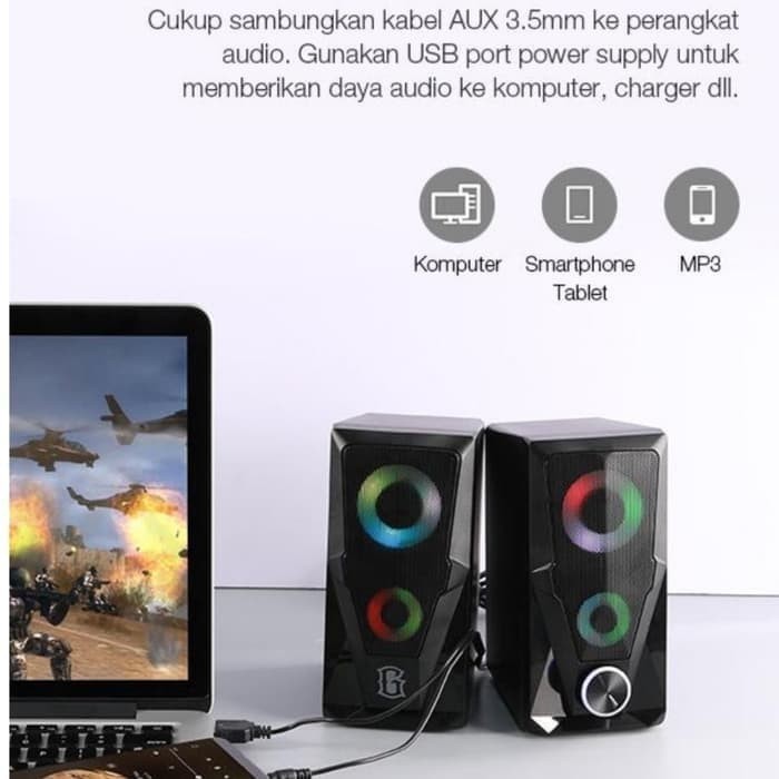 Speaker Aktif ROBOT RS200 Speaker Portable For PC LAPTOP SMARTPHONE