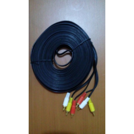 KABEL RCA 3 TO RCA 3 10 METER VIDEO AV / KABEL MERAH PUTIH KUNING 10M