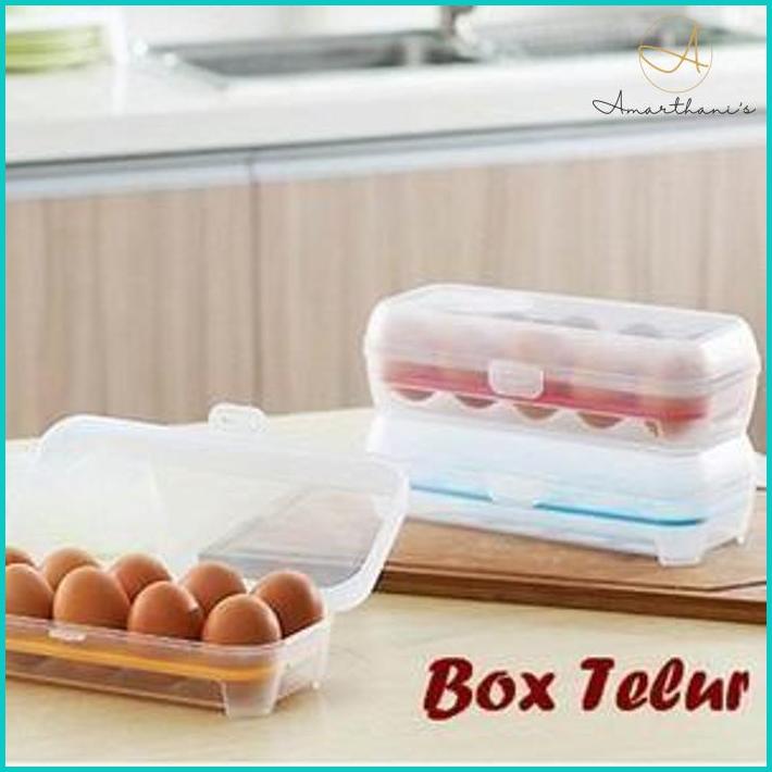 Ac - Kotak Telur Isi 10 Sekat Telor Tempat Simpan Plastik Box Egg Tray Unik