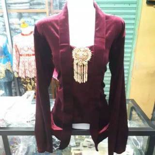 Kebaya Bludru kutubaru polos STANDART Shopee Indonesia Kebaya Bludru kutubaru polos STANDART Shopee Indonesia