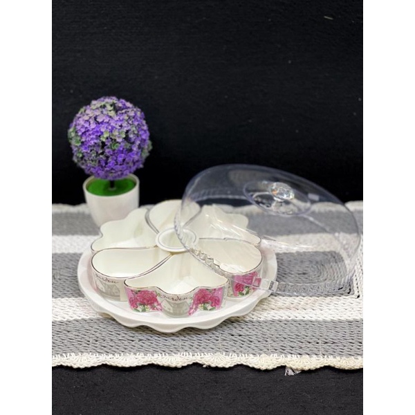 tempat permen atau kue lebaran keramik fiorenza sekat