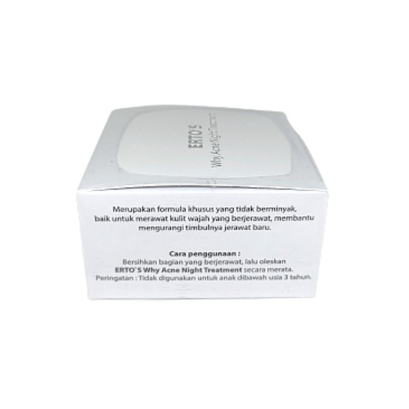 ERTOS WHY ACNE NIGHT TREATMENT - ERTO'S WHY ACNE NIGHT CREAM KRIM PENGHILANG JERAWAT  BPOM ORIGINAL