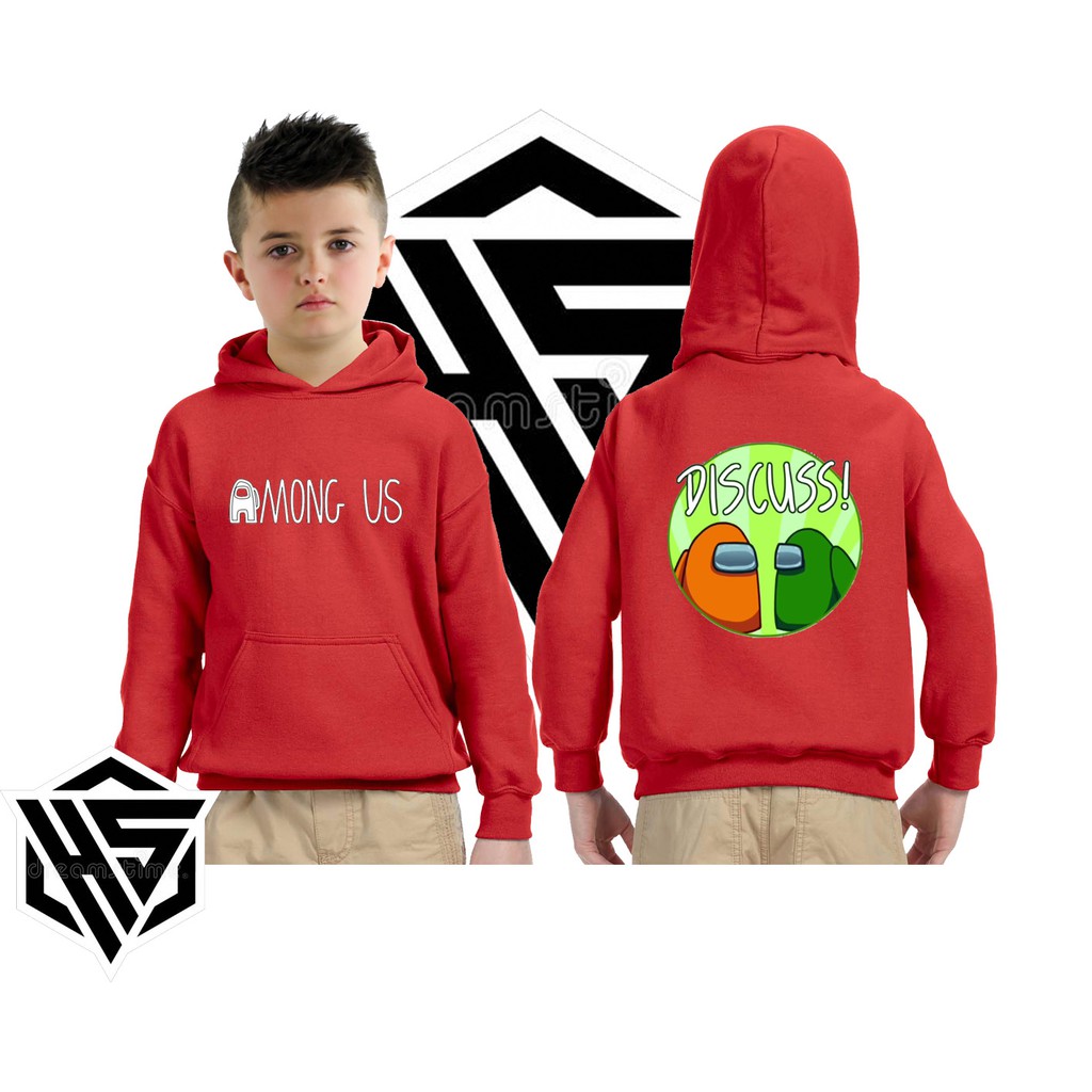 JAKET HOODIE SWEATER ANAK AMONG US#4 MERAH - HANSYAH CLOTHING