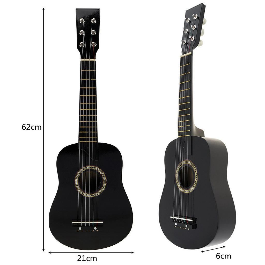 Gitar Akustik Basswood 25inci Dengan Pick Strings Toy Guitar Untuk Anak Dan Pemula