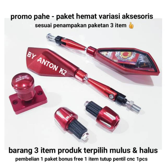 AKSESORIS VARIASI SPION-TUTUP TABUNG MASTER REM-JALU BANDUL STANG MOTOR VIXION/VIXION OLD/VIXION NEW