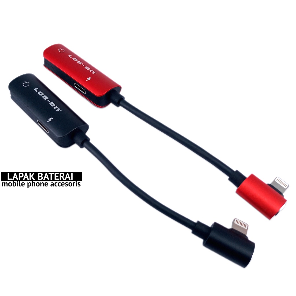 LOG - ON Audio Splitter  | Audio Converter Iphone Lightning 2 IN 1 - CMC03