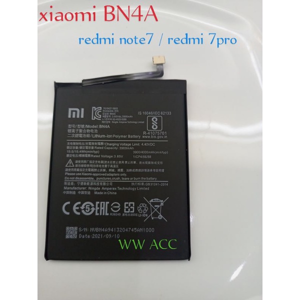 batre baterai Xiaomi BN4A / REDMI NOTE 7 / REDMI NOTE 7PRO BATRE ORIGINAL 100
