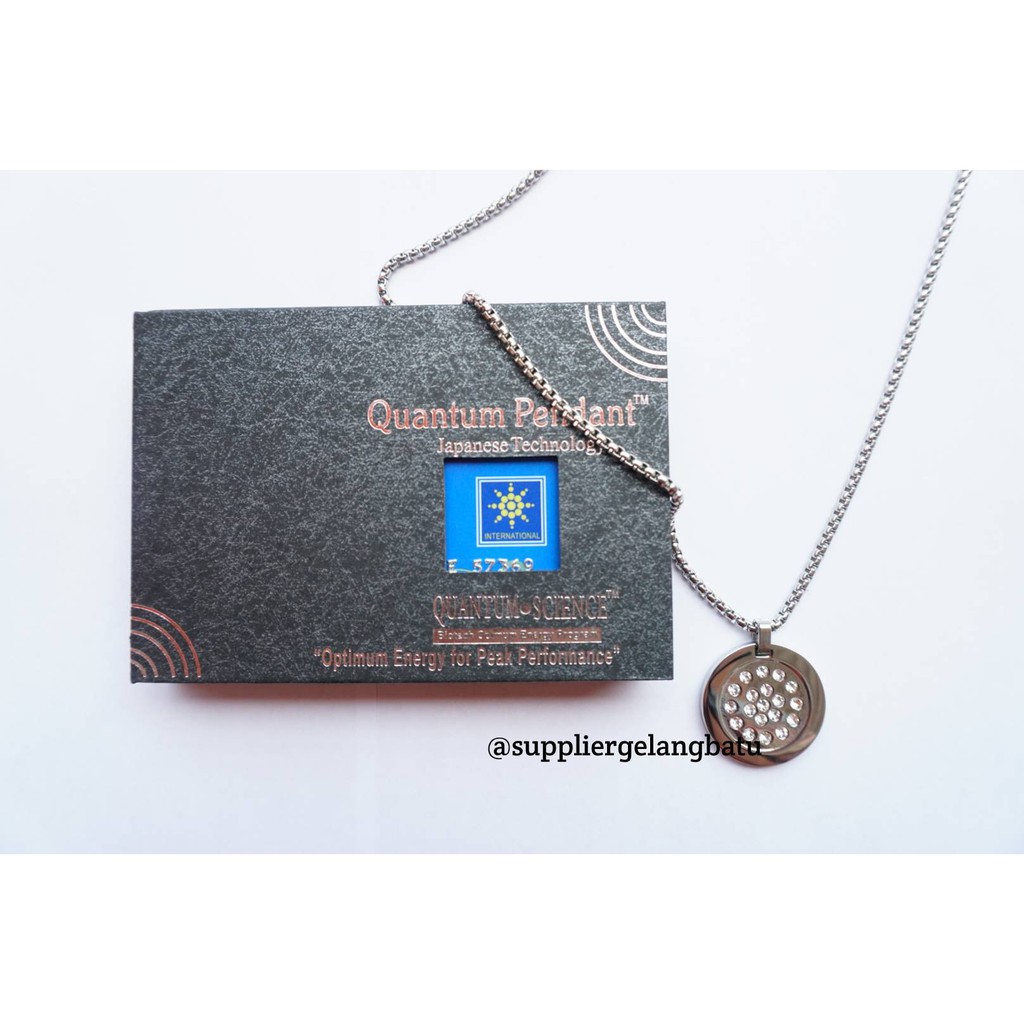 Kalung quantum pendant bulat Permata scalar energy japanese technology