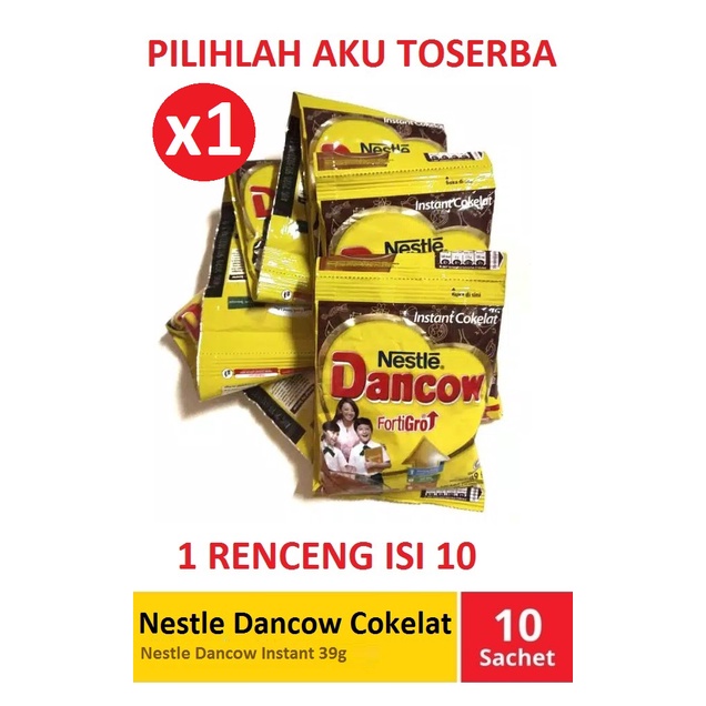 Susu Dancow Sachet FortiGro COKELAT 39 Gram - ( 1 DUS ISI 16 RENCENG )