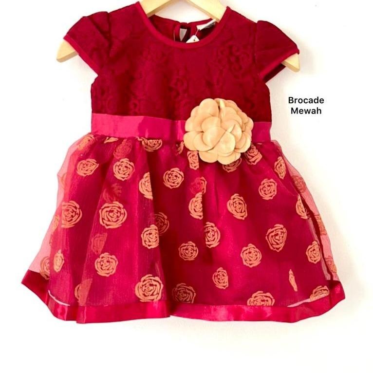 Dress Pesta Kondangan Ulang Tahun Mewah Lucu Bayi Anak Perempuan Cewek Terlaris Kode L Babeebabyshop