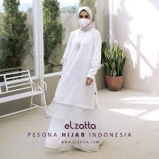 ELZATTA GAMIS PUTIH POLOS BAHAN CERUTY (GAMIS MARGIA)