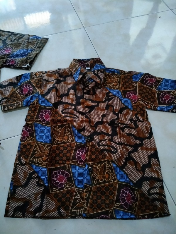 Batik Couple Keluarga Atasan Motif Sogan Loreng - Nivana Batik