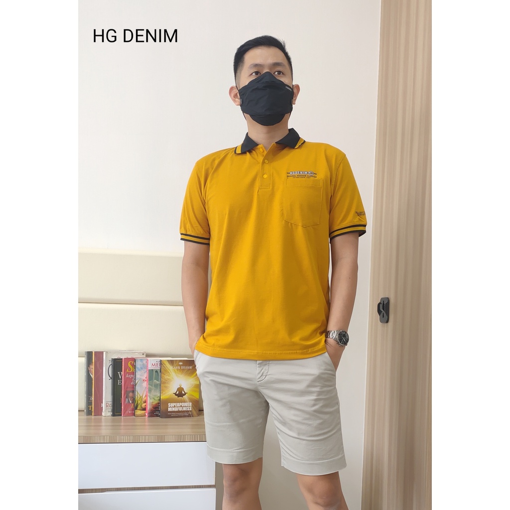 HG DENIM KRAH XXL COTTON COMBED PRIA KAOS POLO