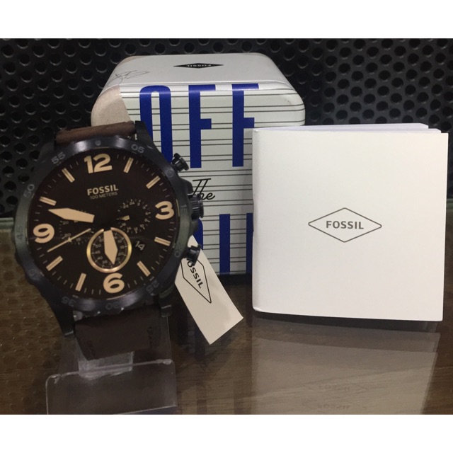 JAM TANGAN PRIA FOSSIL JR1487 BROWN BLACK ORIGINAL