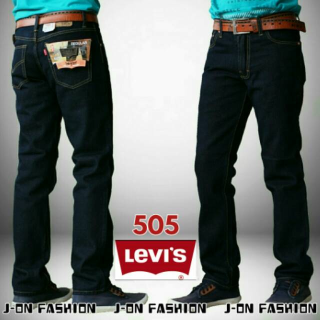 505 LEVIS ORIGINAT FIT, BLUE BLACK SERIES, REGULAR PANT, JEANS STANDART, CELANA PRIA, BIG SIZE JUMBO