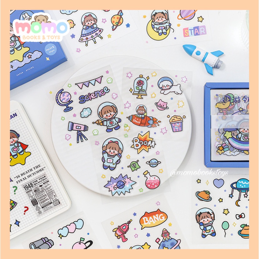 

[MOMO] 1 Lembar Sticker Aesthetic PVC Anti Air | Sticker DECO Hp Tumblr Laptop Lucu Cute Waterproof DIY Tempel Buku Scrapbook Diary Import Murah