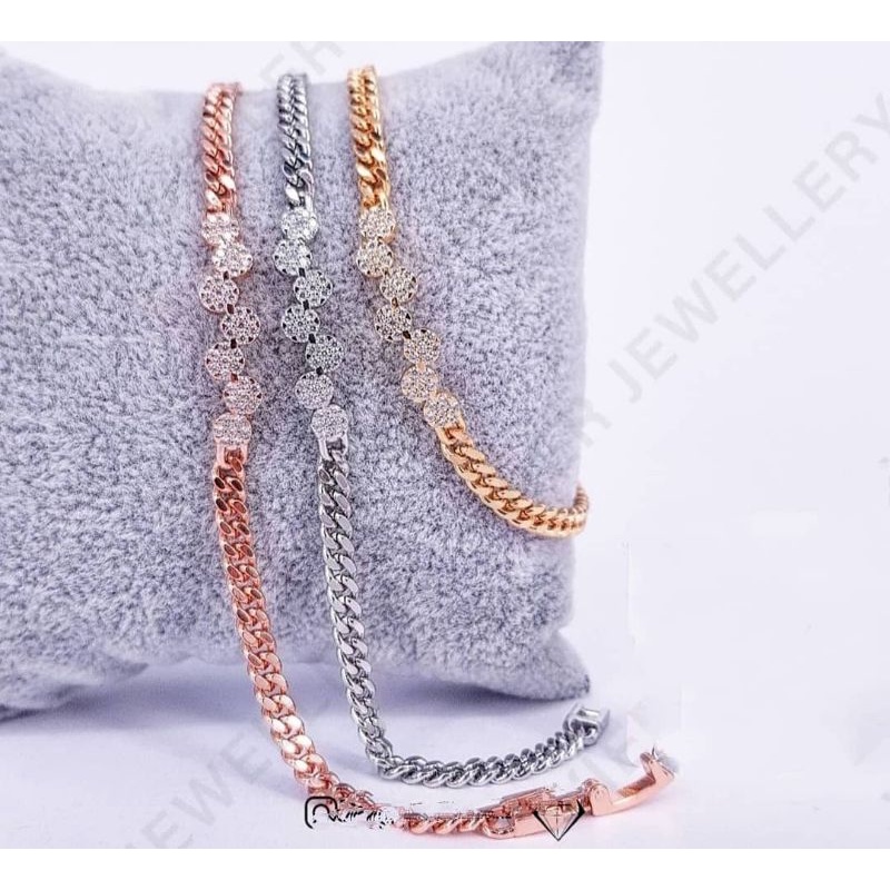 VIER JEWELLERY BRACELET GELANG WANITA MOTIF DIAMOND ZIGZAG