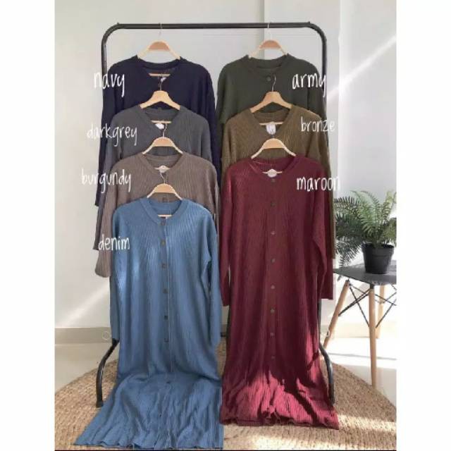 SHAHIA MAXY BUTTON NAJWA LONG CARDIGAN  BELLE RAJUT HALUS